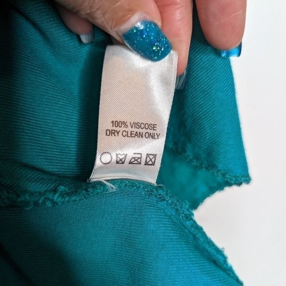 Judith March Teal Embroidered Tassel Tank - Picture 12 of 12